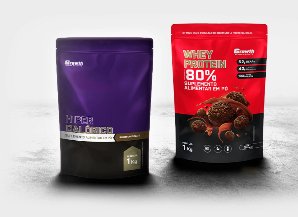 Hipercalorico e Whey Protein Concentrado - Growth Supplements