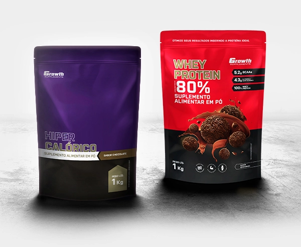 Hipercalorico e Whey Protein Concentrado - Growth Supplements