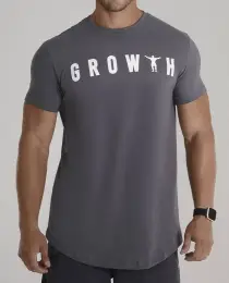 CAMISETA PREMIUM LONG GROWTH MAN CINZA - GROWTH SUPPLEMENTS