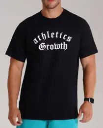 CAMISETA PRETA ATHLETICS GROWTH GOT - GROWTH SUPPLEMENTS