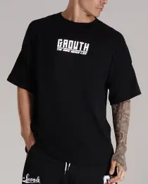 CAMISETA PRETA GROWTH OVERSIZED ONE MORE REP - GROWTH SUPPLEMENTS