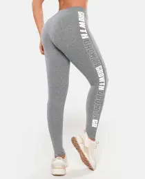 LEGGING CINZA MESCLA  AD RECORTE LOGO GROWTH