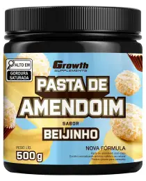 Pasta de Amendoim Sabor Beijinho 500g - Growth Supplements