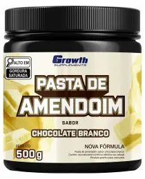 Pasta de Amendoim Sabor Chocolate Branco 500g - Growth Supplements