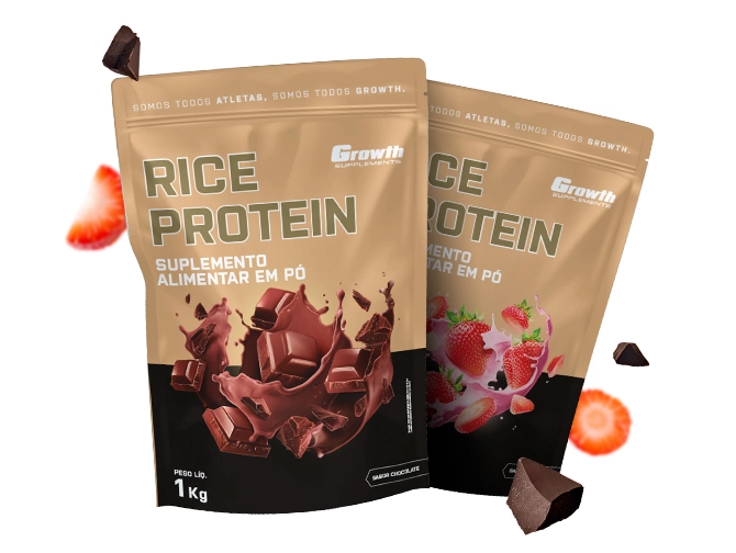 Conheça o Rice protein sabor chocolate da Growth Supplements