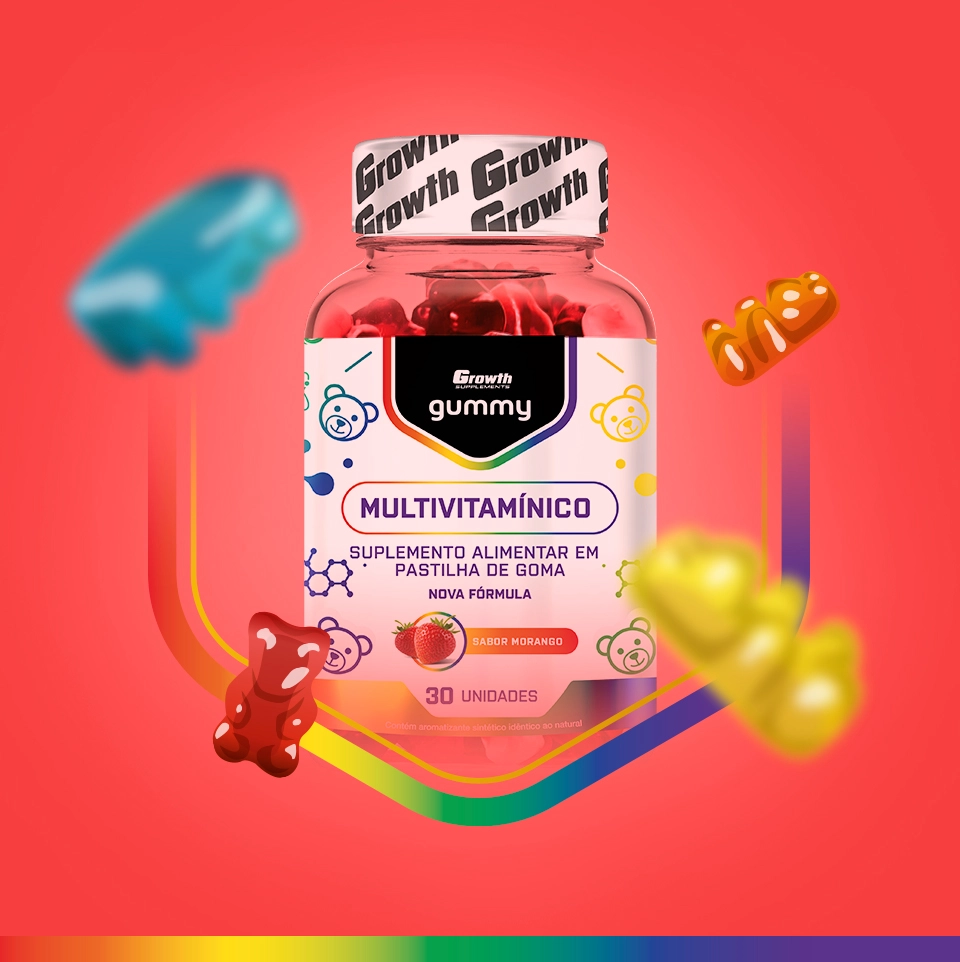 Gummy Multivitamínico é na Growth Supplements