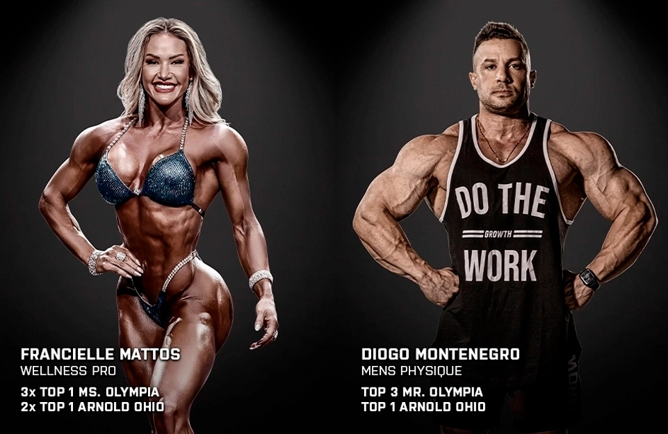 Diogo Montenegro e Francielle Mattos (Atletas Team Growth.)