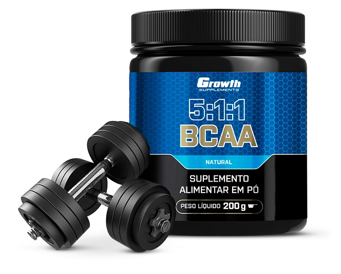 BCAA 5:1:1 Growth Supplements com Halteres