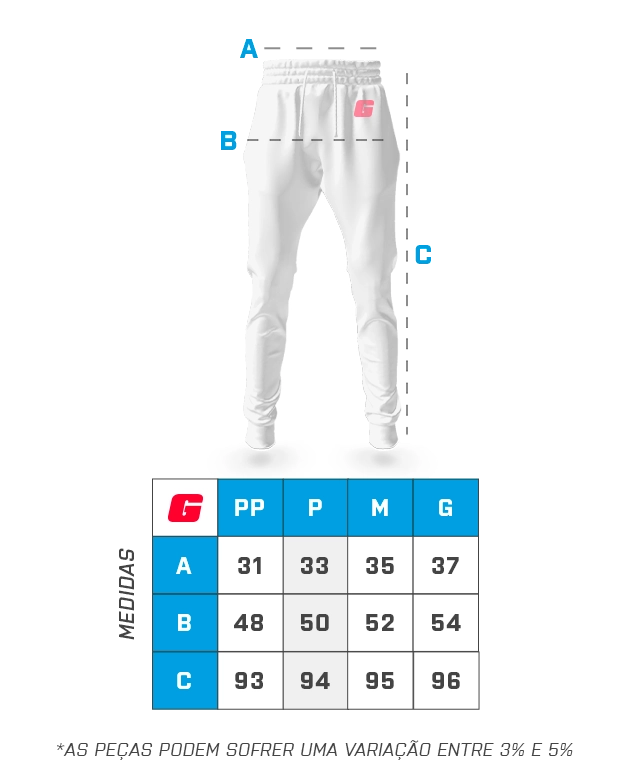 Tamanho da Calça - GROWTH SUPPLEMENTS