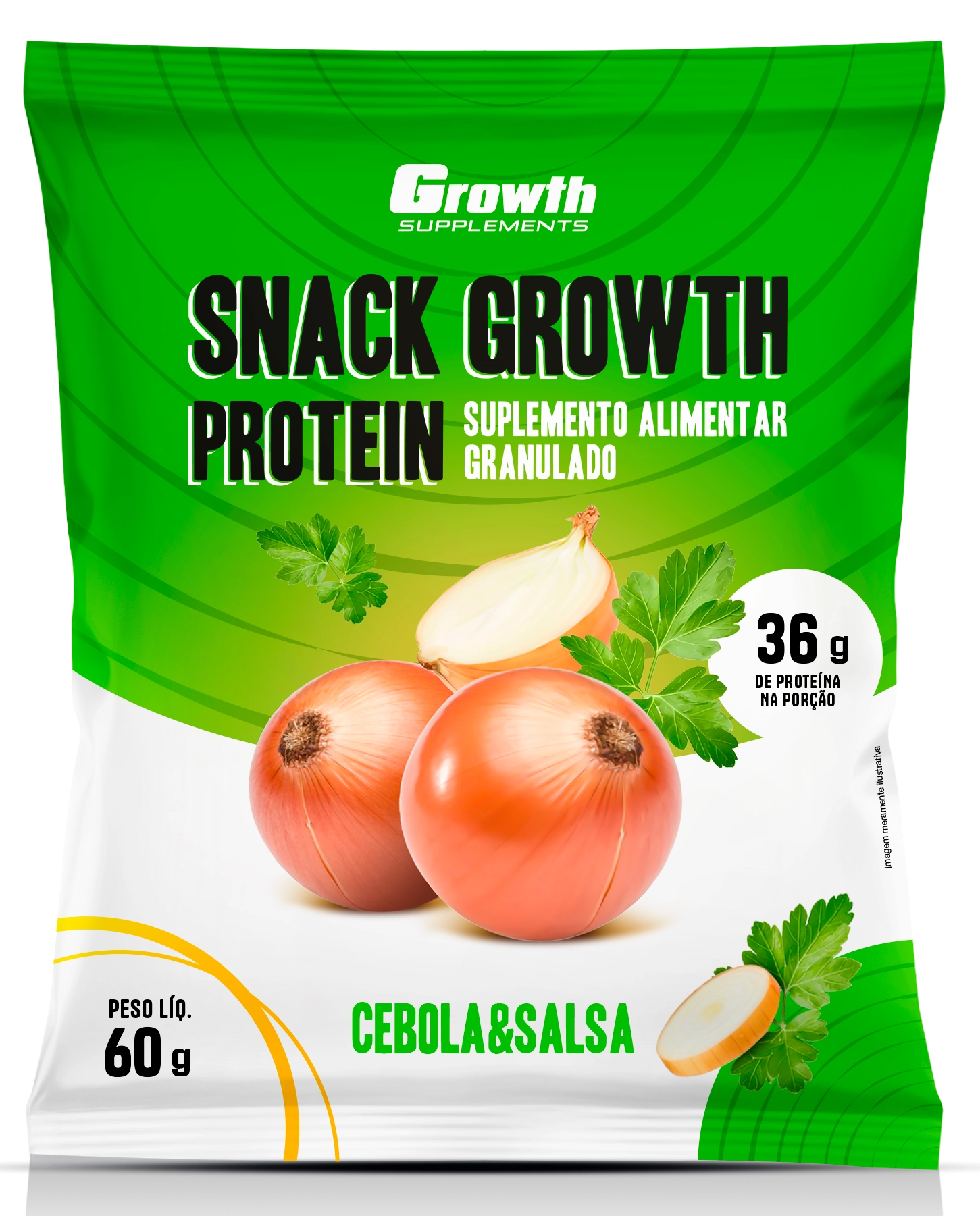 Snack Growth Protein sabor cebola e salsa