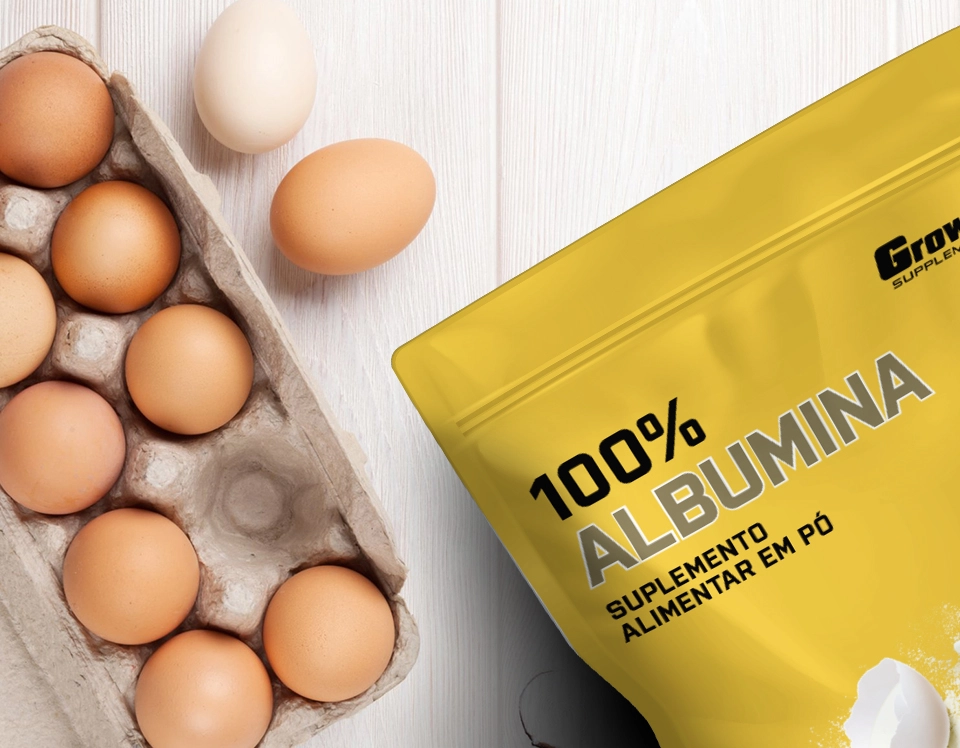 ALBUMINA X OVO (ALIMENTO): COMPARATIVO EM QUANTIDADE DE PROTEÍNAS - Atleta Growth Supplements